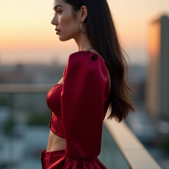 Women's Bishop Sleeve Mini Top