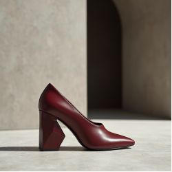 Women's Abstract Block Heel Pump