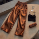 Women's Bronze Wide-Leg Culottes