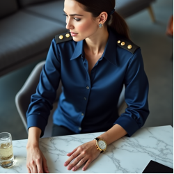 Women's Tailored Shoulder Button-Down