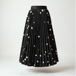 Women's Bold Dot Pleated Skirt
