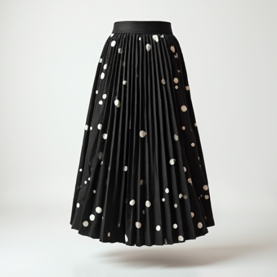 Women's Bold Dot Pleated Skirt