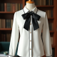 Women's Preppy Bow-Front Top