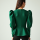 Women's Dramatic Shoulder Peplum Blouse