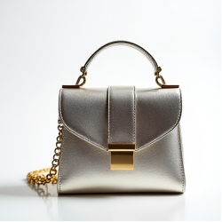 Women's Metallic Top-Handle Bag