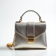 Women's Metallic Top-Handle Bag
