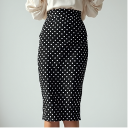 Women's Polka Dot Pencil Skirt