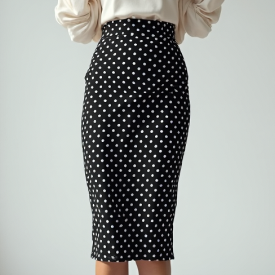 Women's Polka Dot Pencil Skirt