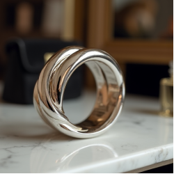 Women's Mixed Metal Chunky Bangle