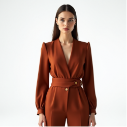 Women's Sculpted Shoulder Wrap Top