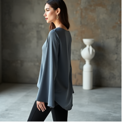 Women's Slouchy One-Shoulder Shirt