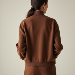 Women's Mocha Knit Pullover Top