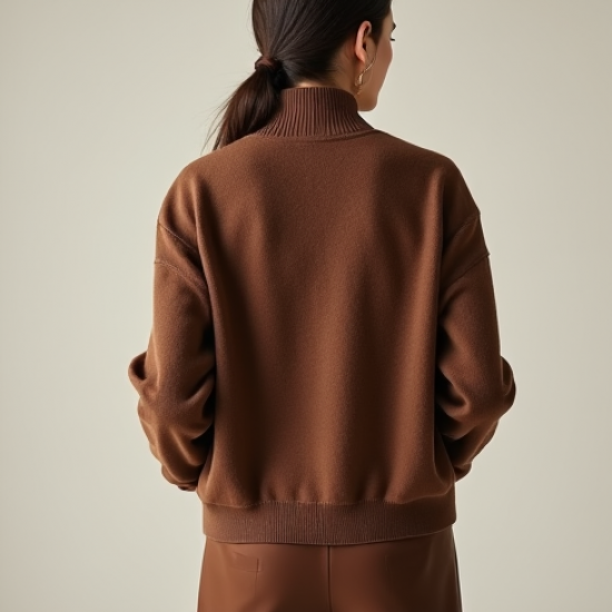 Women's Mocha Knit Pullover Top