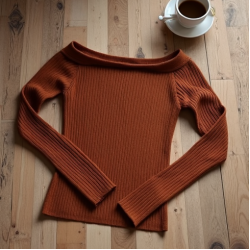 Women's Chestnut Off-Shoulder Shirt