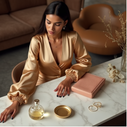 Women's Lantern Sleeve Crop Blouse