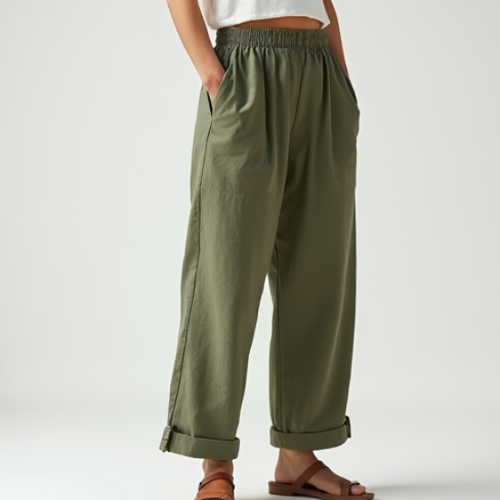 Women's Elastic Cuff Lantern Pants