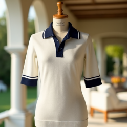 Women's Tennis-Inspired Knit Top