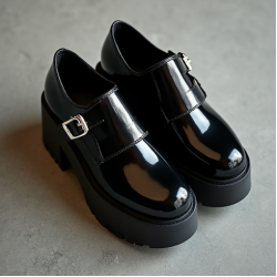 Women's Patent Thick Sole MJ