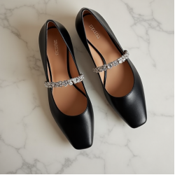 Women's Crystal Chain Ballet Flat