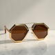 Women's Metallic Oversized Shades
