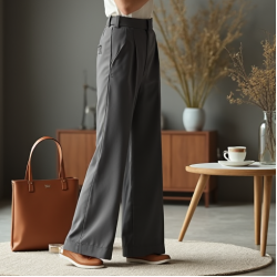 Women's Comfort High Waist Wide Trousers
