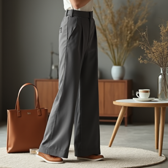 Women's Comfort High Waist Wide Trousers