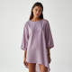 Women's Lavender Asymmetric Hem Top