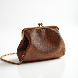 Women's Bronze Metallic Pouch