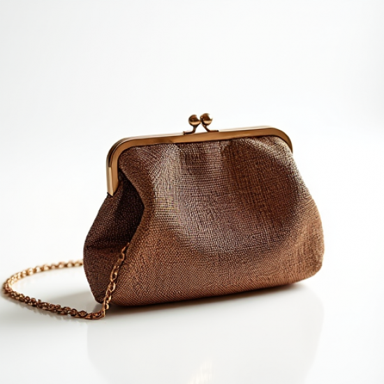 Women's Bronze Metallic Pouch