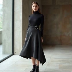 Women's Sculptural Wrap Skirt