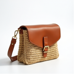 Women's Woven Raffia Crossbody