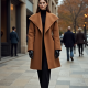 Women's Dramatic Lapel Wool Coat