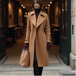 Women's Wide Lapel Tailored Coat