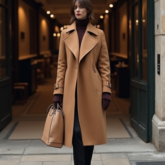 Women's Wide Lapel Tailored Coat