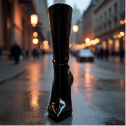 Women's High-Shine Sock Boot