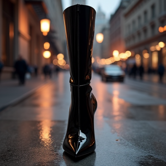 Women's High-Shine Sock Boot