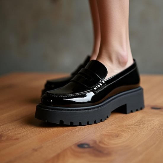 Women's Patent Thick Sole Loafer