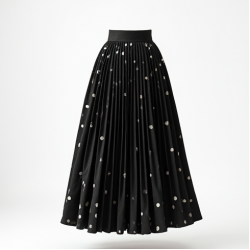 Women's Polka Hem Midi Skirt