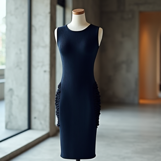 Women's Ruched Side Midi Dress