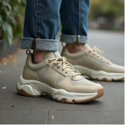 Women's Two-Tone Chunky Sneaker