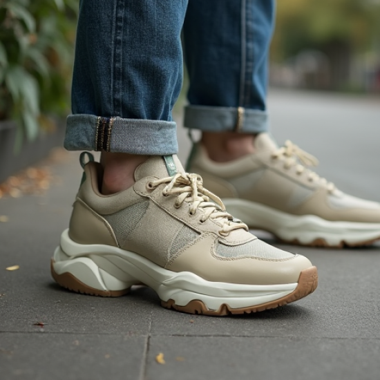 Women's Two-Tone Chunky Sneaker