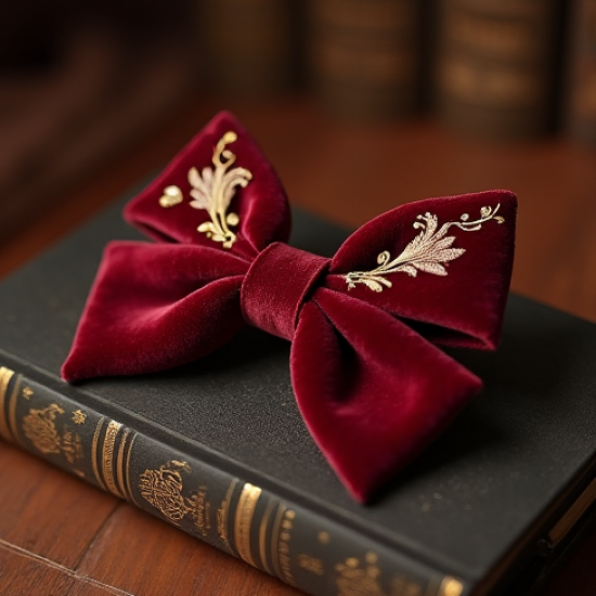 Women's Embroidered Hair Bow