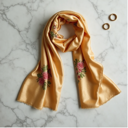 Women's Embroidered Silk Scarf