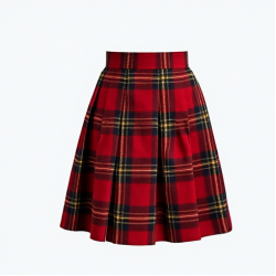 Women's Checkered Pleated Mini Skirt