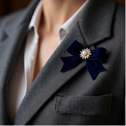 Women's Bow & Pearl Brooch