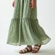 Women's Oversized Polka Tiered Skirt