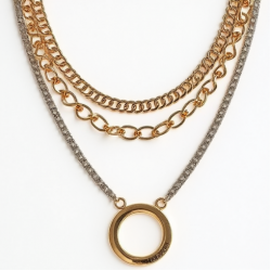 Women's Mixed Metal Layered Necklace