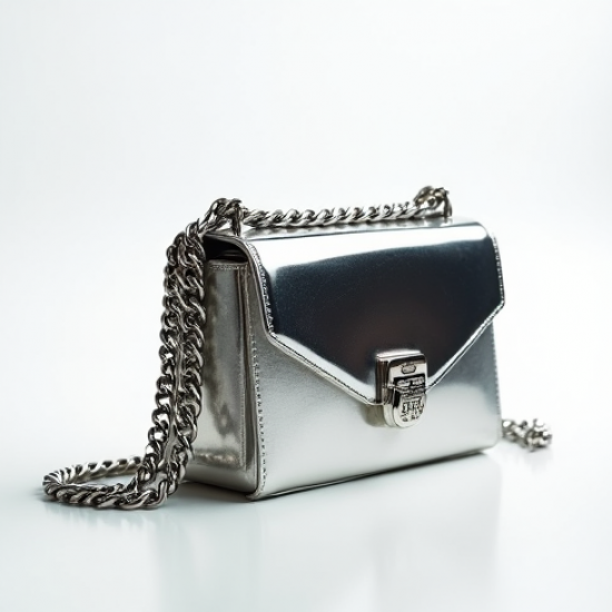 Women's Metallic Chain Bag
