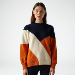 Women's Color-Block Knit Top