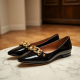 Women's Patent Chain Ballet Flat